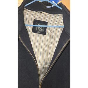 Jos. A. Bank Men's Navy Wool Blend Zip-Up Jacket